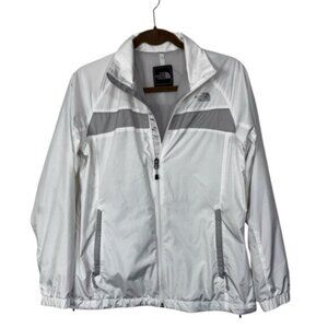 The North Face Women's White and Gray Jacket Medium Lightweight Spring Athletic